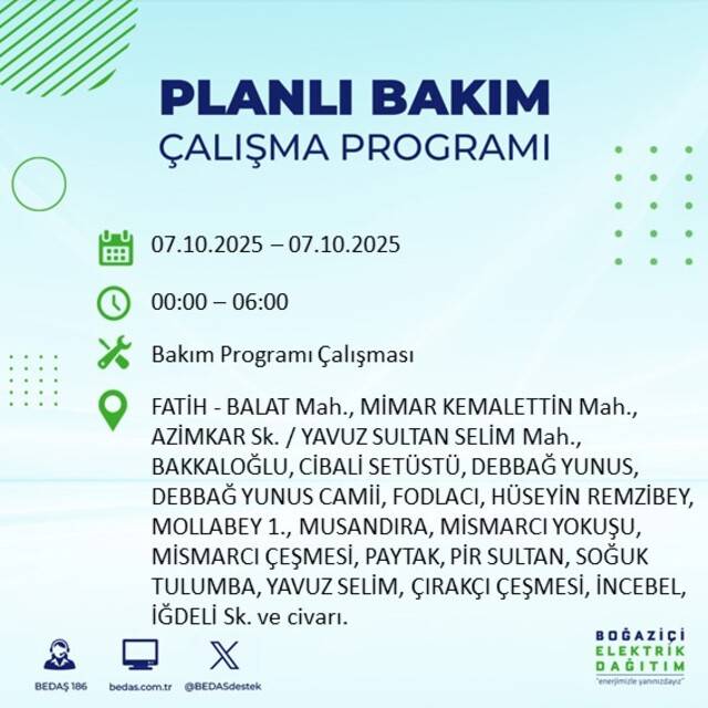 Bugün İstanbul karanlığa bürünecek! BEDAŞ açıkladı: 23 ilçede elektrikler kesilecek 50